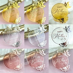 Decoración de Pastel Acrílica con Diseño de Corazón y Mariposa, con Miel y Dulzura, para Bodas, Cumpleaños, Día de la Madre - Product Image 5