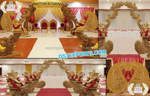 Elegante Mandap Portátil para Bodas con Diseño de Loto, Nuevo Diseño de Fibra Inspirado en las Tradiciones de Sri Lanka y Francia, Missouri Mississippi - Product Image 3
