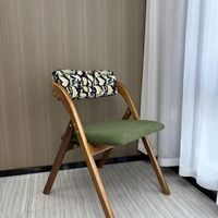 Chaise de salle à manger pliante en bois de style nordique, dossier épaissi, légère et multifonctionnelle pour la maison et le bureau, vente directe d'usine L061