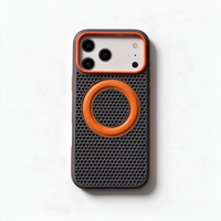 Coque de téléphone magnétique alvéolée avec anneau magnétique revêtu et boutons métalliques indépendants pour iPhone 17 18 Pro Max