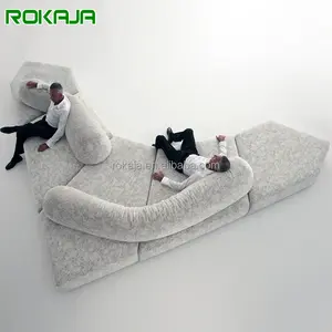 Sofá Modular grande en forma de Alien para sala de estar, sofá Modular de lujo, serie Polar Bear, gran tamaño, 10 plazas