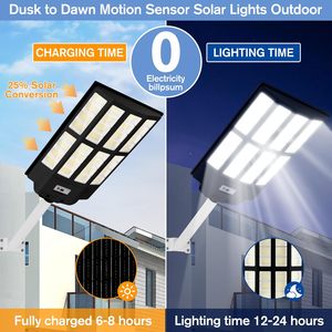 Luces Solares LED para Exteriores Todo en Uno de 7000K, Resistentes al Agua, con Sensor de Movimiento, para Jardín, Estacionamiento, Clasificación IP65 para Carreteras - Product Image 5
