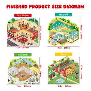 Collection de projets créatifs pour enfants : Créez votre espace de style pour cadeaux – Livre de scènes 3D DIY avec 4 scènes et autocollants - Product Image 4