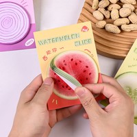 Bloc-notes adhésifs créatifs en forme de fruits, autocollants mignons pour messages, papeterie pour l'école, le bureau, le journal, le planificateur, la papeterie pour étudiants