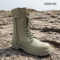 Bottes de combat LXG, modèle Sandstorm Area, semelle PU avec trous de drainage, design à bande auto-agrippante, bottes de chasse vertes HSM165