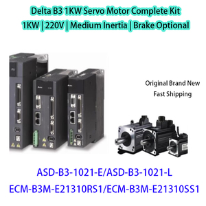 ชุดขับมอเตอร์เซอร์โว1KW เดลต้า B3ของแท้บรรจุภัณฑ์ความแม่นยำสูง ASD-B3-1021-E 6.0A ไฟฟ้ากระแสสลับ220โวลต์ /l + ECM-B3M-E21310RS1 <span class=keywords><strong>SS1</strong></span> - Product Image 1