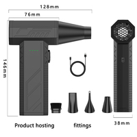 Sèche-cheveux violent à air comprimé 130000 tr/min, fonctionne sur batterie, réglage multi-niveaux, moteur sans balais