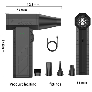 Sèche-cheveux violent à air comprimé 130000 tr/min, fonctionne sur batterie, réglage multi-niveaux, moteur sans balais - Product Image 5