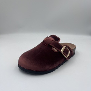 Zoccoli in <span class=keywords><strong>Velluto</strong></span> Personalizzati con Suola in PVC Resistente, Processo di Incollaggio a Freddo, Mules in <span class=keywords><strong>Velluto</strong></span> per <span class=keywords><strong>Donna</strong></span> - Product Image 4