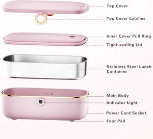 Nouvelle boîte à lunch électrique portable Bento en acier inoxydable étanche - Product Image 4