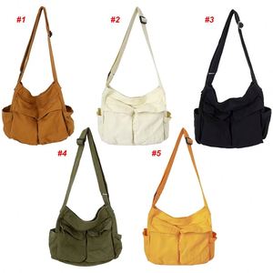 Custom Crossbody <b>Bag</b> <b>for</b> <b>Men</b> Large Capacity Canvas <b>Shoulder</b> Solid Leisure Women's Messenger Travel Tote with logo - Product Image 2