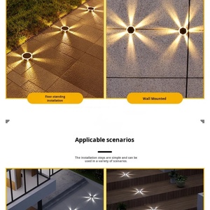 Luz Solar para Jardín IP65, Luz LED de Suelo con Doble Temperatura de Color, Sensor de Luz para Exteriores, Patio, Jardín, Balcón, Escaleras, Material ABS - Product Image 5