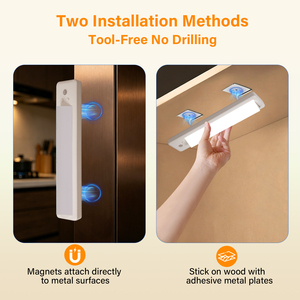 Barre lumineuse intelligente à détecteur de mouvement pour armoire, 12 pouces, 1000 mAh, rechargeable, LED RGB, lampe de placard à intensité variable, éclairage de comptoir - Product Image 6