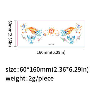 Tatuaggi Temporanei con Trasferimento ad Acqua e Lamina Dorata per Tifosi della Coppa del <span class=keywords><strong>Mondo</strong></span> di Calcio e Adesivi per il Viso - Product Image 6