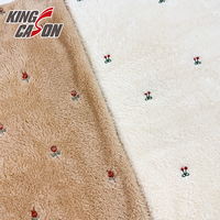 Kingcason Meilleures Ventes Polaire Arctique Brodé Double Face Confortable au Toucher pour Vêtements et Couvertures
