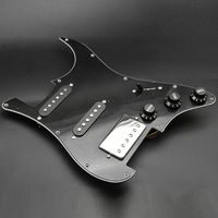 Set Pickup SSH Hitam dengan Pickguard Hitam Gaya LP, Sakelar Boost Terintegrasi, Suku Cadang Gitar Grosir
