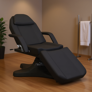 Table de massage 70,9x24,4 po, hauteur réglable 34,1-46,5 po, en cuir PU, éponge haute densité, appui-tête intégré, pour salon commercial - Product Image 2