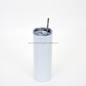 Vasos de acero inoxidable para sublimación de regalos de negocios ecológicos de 20 oz con tapa y pajita - Product Image 5