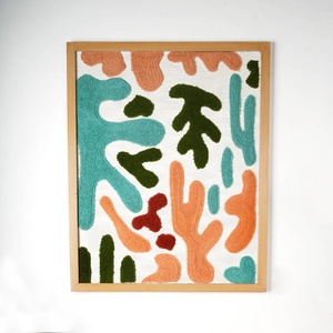 Organic Essence <b>Framed</b> Wall Art Abstract Textured Design Modern Home Decor - Product Image 1