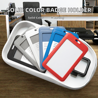 Porte-cartes d'identité et porte-badges en plastique PP couleur unie UHOO modèle 6608, prêt à être expédié, fabriqué dans le Zhejiang