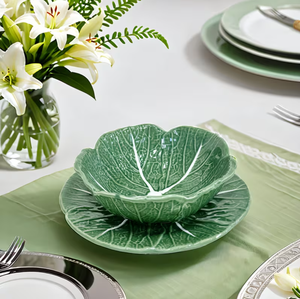 ชุดอาหารเซรามิกนูนลาย 3 มิติ ขายดี ทนทาน ลายกะหล่ำปลี สำหรับงานแต่งงาน โรงแรม งานเลี้ยง ปรับแต่งได้ ขายส่ง - Product Image 2