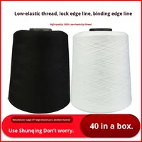 Fil à coudre élastique DTY en polyester mercerisé teint en filière, 100 % polyester, 150D/48F, 1000g, marque YH, écologique, vente en gros