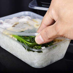 Cajas Bento Rectangulares Desechables, Recipientes Transparentes de Plástico PP para Comida para Llevar, 500ML 650ML 750ML 1000ML, Aptos para Microondas - Product Image 3