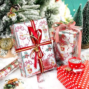 Silver Christmas <b>Wrapping</b> <b>Paper</b> Reversible Red Nutcracker Pattern 17 In X 32.8 Ft Metallized <b>Paper</b> For Holiday Gift <b>Wrapping</b> - Product Image 3
