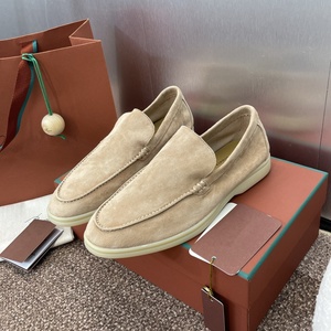 Mocassins classiques pour hommes de style britannique en <span class=keywords><strong>daim</strong></span> de vache et cuir véritable, chaussures plates décontractées et tendance pour la conduite en extérieur - Product Image 3
