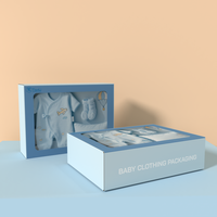 Emballage en carton ondulé personnalisé en carton recyclé imprimé numériquement, boîte cadeau pour nouveau-né, boîte pour produits pour bébés, boîte pour vêtements pour enfants, chemises, chaussettes
