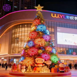 Guirlande lumineuse décorative LED IP65 pour Noël, idéale pour l'aménagement extérieur de centres commerciaux, hôtels, places et événements de Noël - Product Image 4