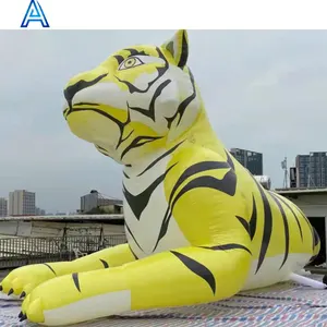 โมเดลเสือเป่าลมขนาดยักษ์เหมือนจริงออกแบบได้เองสำหรับงานจัดแสดงนิทรรศการโฆษณากลางแจ้ง
