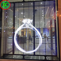 PH3.91-7.81 de fenêtre rideau en verre HD5000nits a mené l'écran transparent visuel de la maille LED de panneaux de mur pour la publicité de magasin