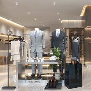 Mesa de Exhibición <span class=keywords><strong>Central</strong></span> para Tienda de Ropa Masculina de Lujo, con Iluminación LED Ecológica, Letrero con Logotipo, Acrílico para Zapatos - Product Image 2
