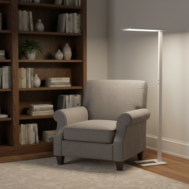 Touch Aluminum LED Floor Lamp Nordic Luxury Modern Minimalist Design White 4000K Smart Home Decoration Living Room Standing Lamp
