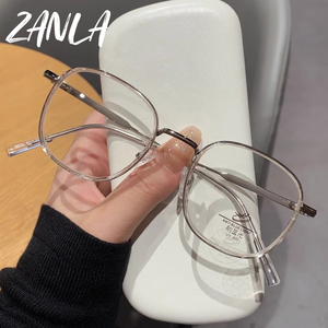 Kacamata miopia mode baru 2024 untuk wanita pria kacamata transparan persegi kecil <span class=keywords><strong>Retro</strong></span> 0 Diopter kacamata resep optik - Product Image 2