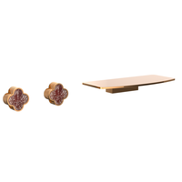 Robinet de baignoire de luxe personnalisé en laiton, mitigeur mural 3 trous pour bain et douche avec finition or rose brossé pour hôtels