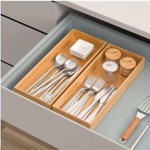 Organisateur de tiroir en bambou durable et écologique comme organisateur d'ustensiles de cuisine - Product Image 2