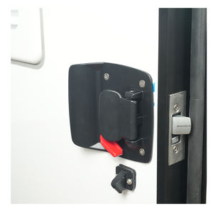 Meilleur <span class=keywords><strong>prix</strong></span> 620X1850mm Full Black RV Porte avec forme carrée Type verre acrylique et porte intérieure avec Flynet RV Porte - Product Image 6