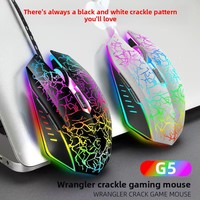 Precio de fábrica 7 colores Dzzling Light 6D 3600 Dpi Ratón con cable para e-sports Gaming G5 Game Office Mouse