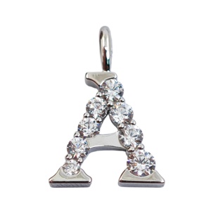 Collier avec pendentif lettre en argent 925 classique UM Jewelry pour femmes, enfants, anniversaires, mariages et occasions de fête - Product Image 4