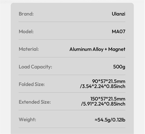 MA07 Zapata fría universal 1/4 Base adaptadora MagLock Soporte magnético para teléfono móvil Posición <span class=keywords><strong>auxiliar</strong></span> - Product Image 2
