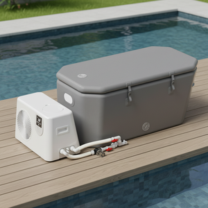 Ambohr 2026 Bañera de Hielo Inflable Ecológica con Borde Inclinado y Enfriador de 1HP, Portátil, para Uso en Interiores/Exteriores - Product Image 1