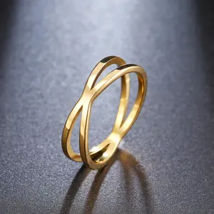 Bohème Vintage croix meilleurs anneaux pour femmes mariage à la mode en acier inoxydable chaîne bijoux grands anneaux antiques Anillos R227