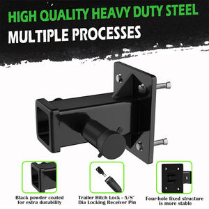 AMBITION Plaque de récepteur d'attelage à ouverture de 2 pouces, conception à fixation par boulons avec verrou <span class=keywords><strong>antivol</strong></span>, montage mural et fixation sur pare-chocs - Product Image 4