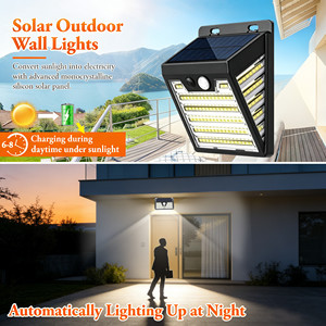 Lampe murale solaire 121 LED avec capteur PIR, 3 modes, charge rapide, longue durée <span class=keywords><strong>de</strong></span> <span class=keywords><strong>vie</strong></span> <span class=keywords><strong>de</strong></span> la batterie, éclairage extérieur pour jardin - Product Image 2