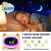 Alarma de elevación del sol para niños pequeños, lámpara de escritorio con movimiento y batería, bonito entrenador de sueño de bebé amazon 2022, rgb, reloj para dormir
