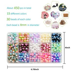 <span class=keywords><strong>Kit</strong></span> d'accessoires de <span class=keywords><strong>bijoux</strong></span> <span class=keywords><strong>pour</strong></span> enfants, ensemble de <span class=keywords><strong>perles</strong></span> multicolores 6mm 8mm, <span class=keywords><strong>Kit</strong></span> de fabrication de <span class=keywords><strong>bijoux</strong></span> Diy de couleurs variées, offre spéciale - Product Image 2