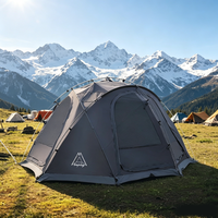 Tente de camping géodésique résistante au vent et imperméable, grande tente familiale pour 4 à 6 personnes, idéale pour le camping en voiture, fabrication directe d'usine, OEM/ODM