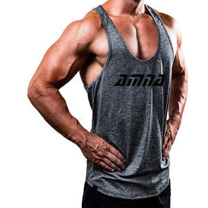 Custom Printed <b>Men</b> <b>Vests</b> for <b>Gym</b> Fitness Stringer Tank Top Made in Pakistan - Product Image 5